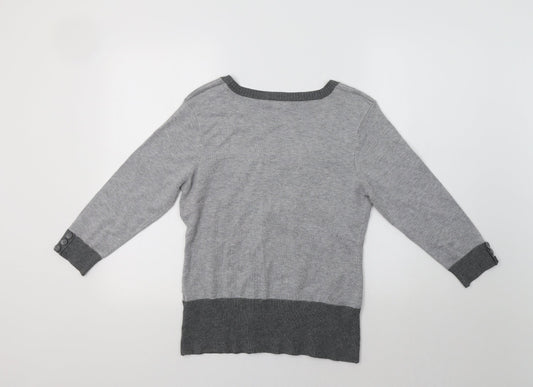 Womens UK Size M M&Co Grey Pullover Jumper