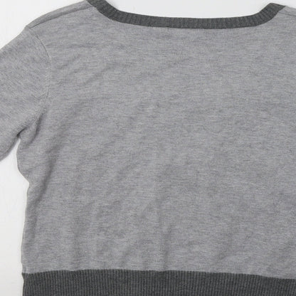 Womens UK Size M M&Co Grey Pullover Jumper