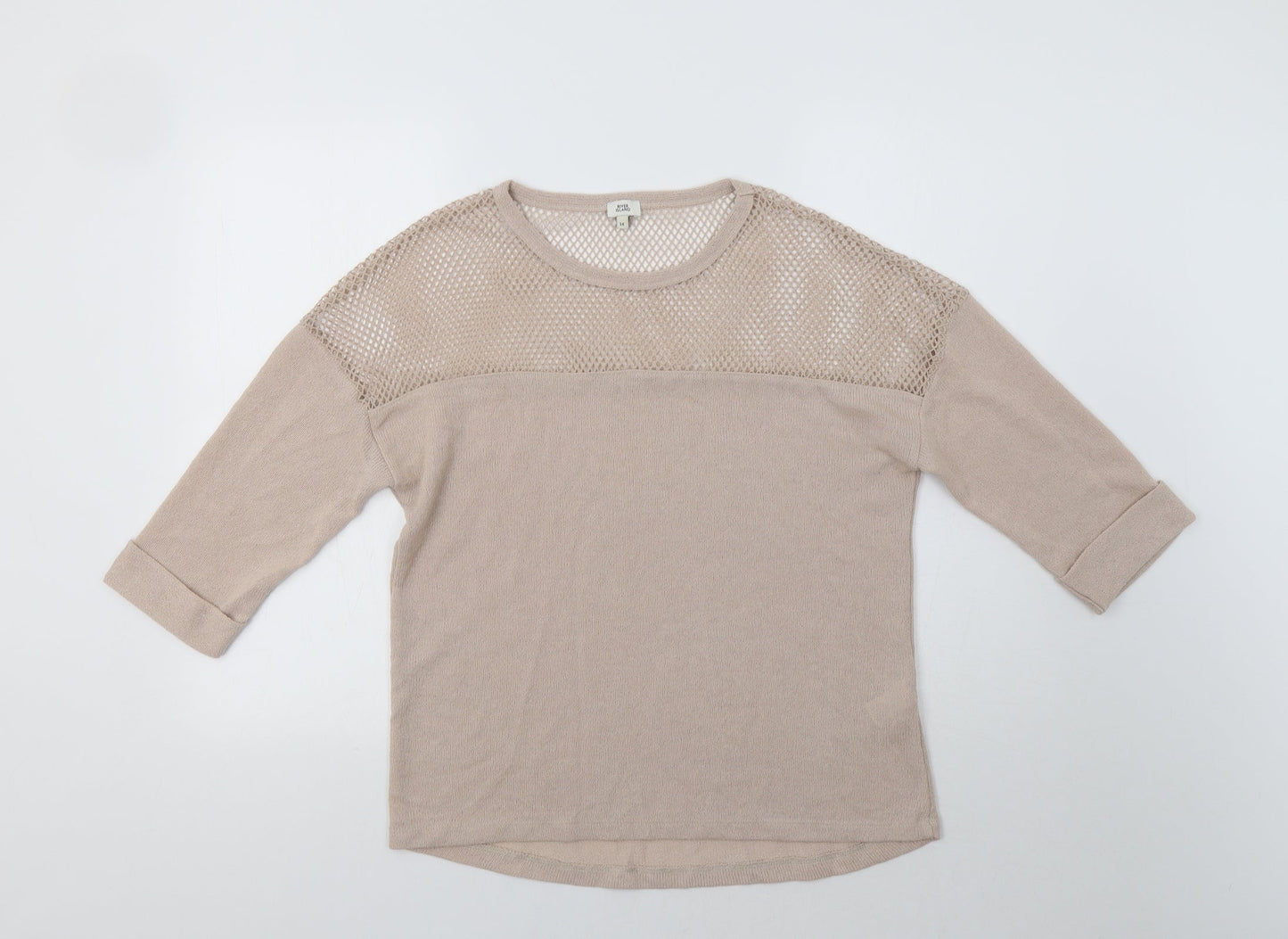 Womens UK Size 14 River Island Beige Pullover Jumper