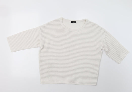 F&F Womens White   Pullover Jumper Size 12