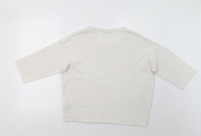 F&F Womens White   Pullover Jumper Size 12