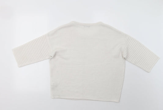 F&F Womens White   Pullover Jumper Size 12