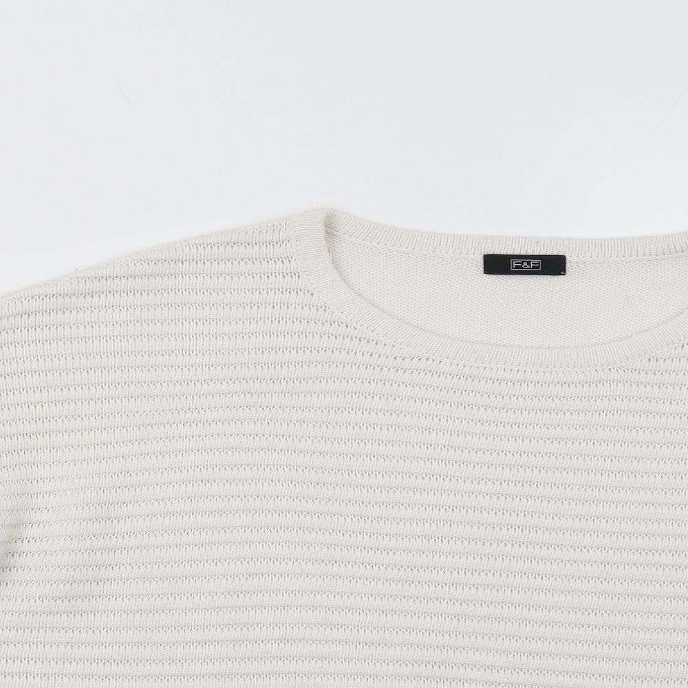 F&F Womens White   Pullover Jumper Size 12