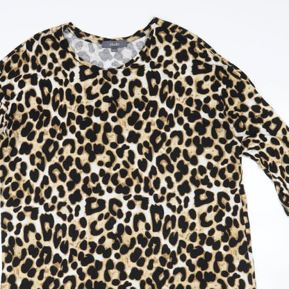 Studio Womens Multicoloured Animal Print  T-Shirt Dress  Size 12