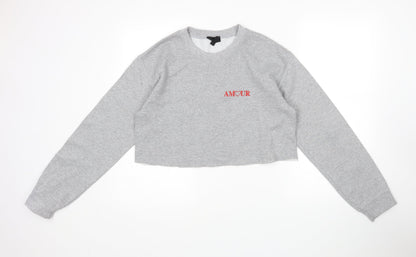 Womens UK Size S New Look Grey Pullover Jumper