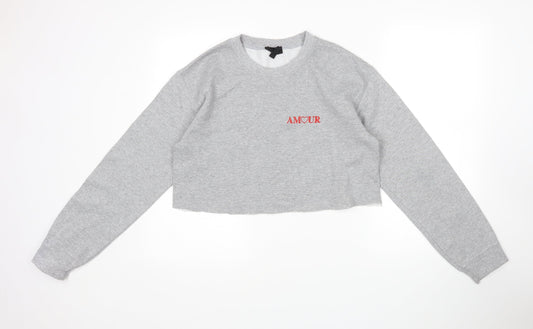 Womens UK Size S New Look Grey Pullover Jumper