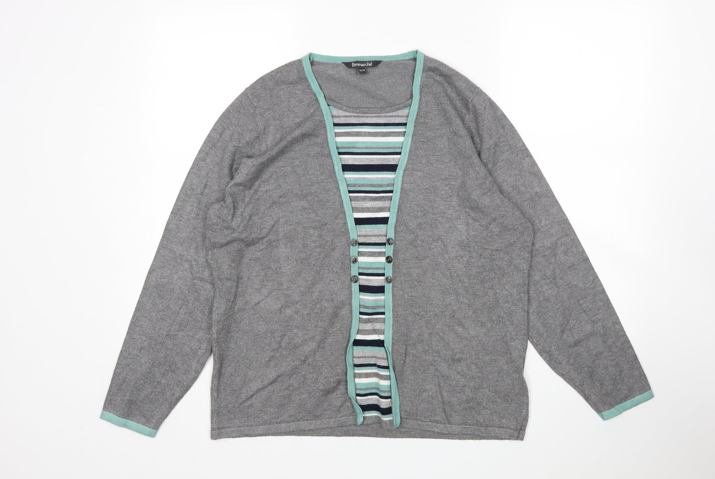 Womens UK Size 16 Bonmarche Multicoloured Pullover Jumper