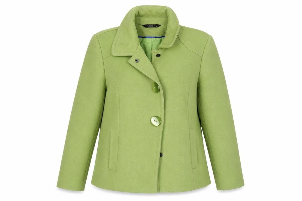 Womens UK Size 14 BM Green Overcoat