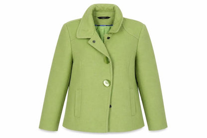 Womens UK Size 14 BM Green Overcoat