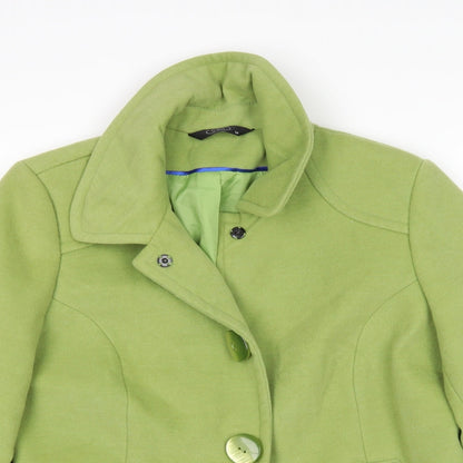 Womens UK Size 14 BM Green Overcoat