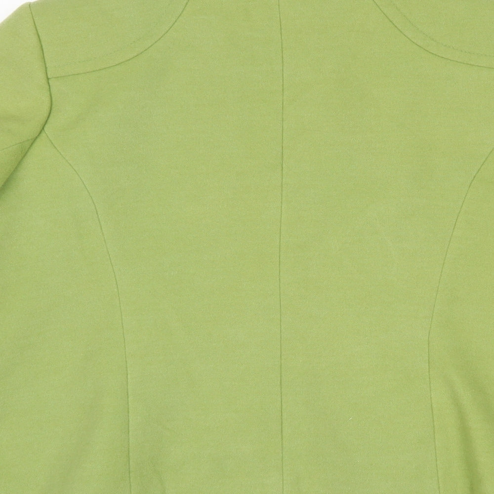 Womens UK Size 14 BM Green Overcoat