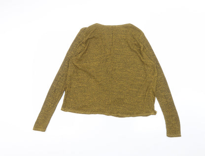 Womens UK Size 12 River Island Yellow Basic T-Shirt