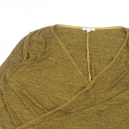 Womens UK Size 12 River Island Yellow Basic T-Shirt