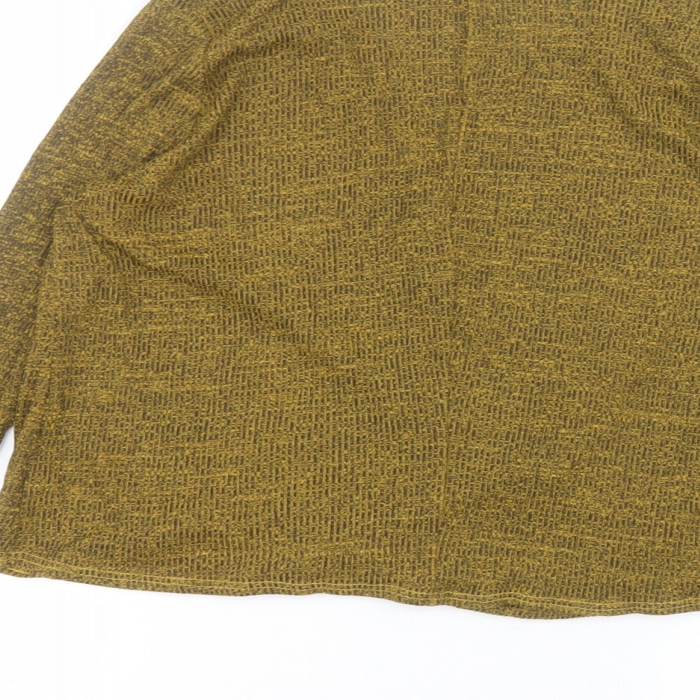 Womens UK Size 12 River Island Yellow Basic T-Shirt