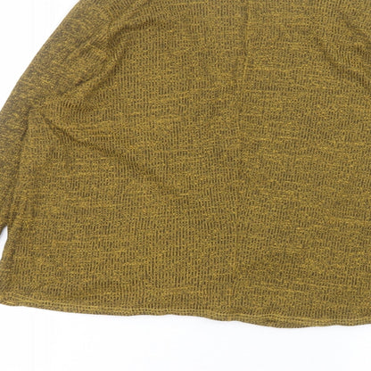 Womens UK Size 12 River Island Yellow Basic T-Shirt