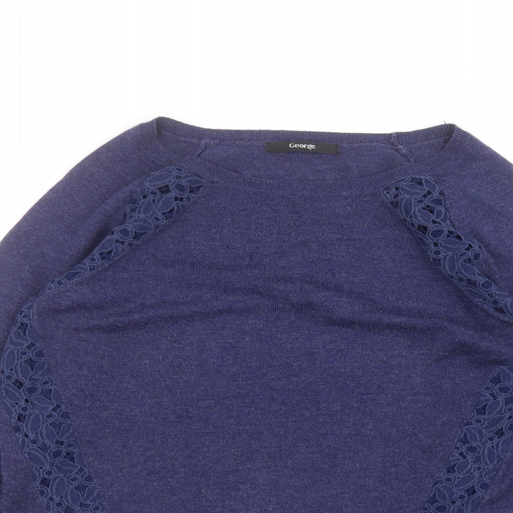 George Womens Blue   Basic T-Shirt Size 10
