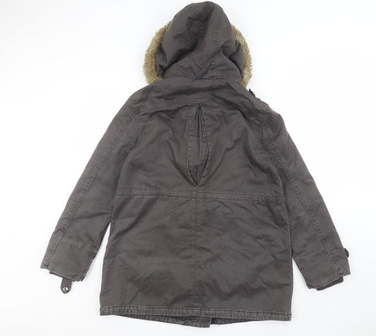 Womens UK Size 10 Marks and Spencer Green Parka Coat