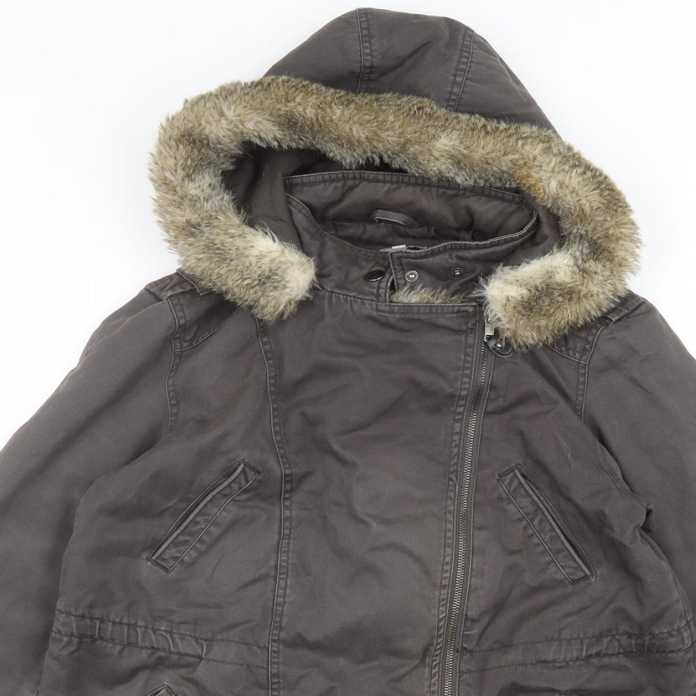Womens UK Size 10 Marks and Spencer Green Parka Coat