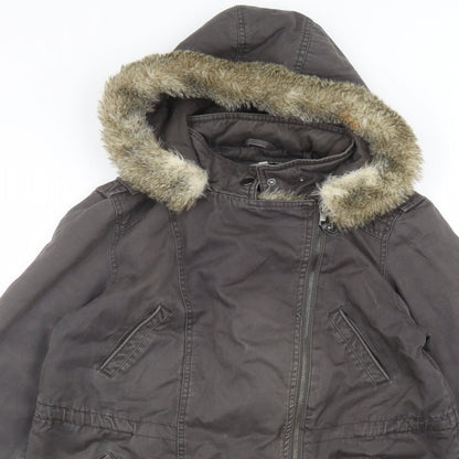 Womens UK Size 10 Marks and Spencer Green Parka Coat