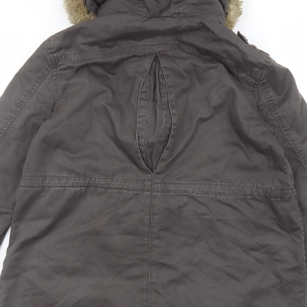 Womens UK Size 10 Marks and Spencer Green Parka Coat