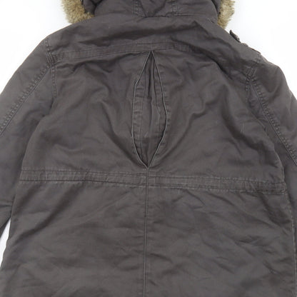 Womens UK Size 10 Marks and Spencer Green Parka Coat