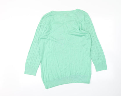 Womens UK Size L H&M Green Pullover Jumper