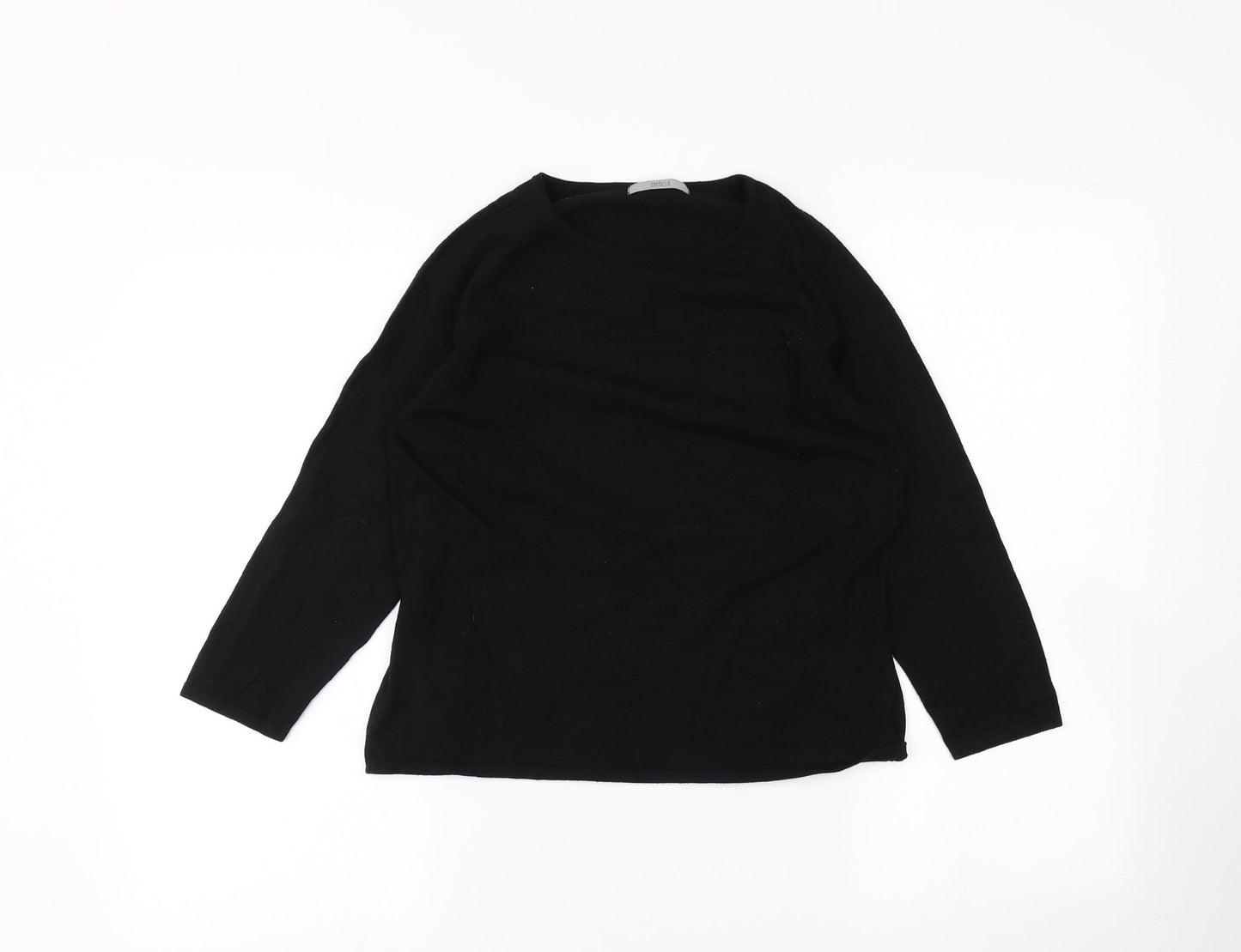 Womens UK Size 14 Marks and Spencer Black Basic T-Shirt