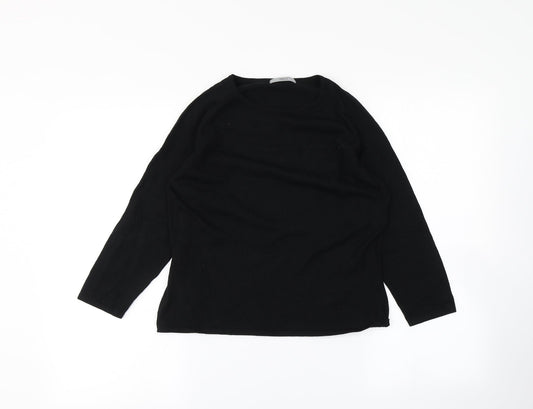 Womens UK Size 14 Marks and Spencer Black Basic T-Shirt