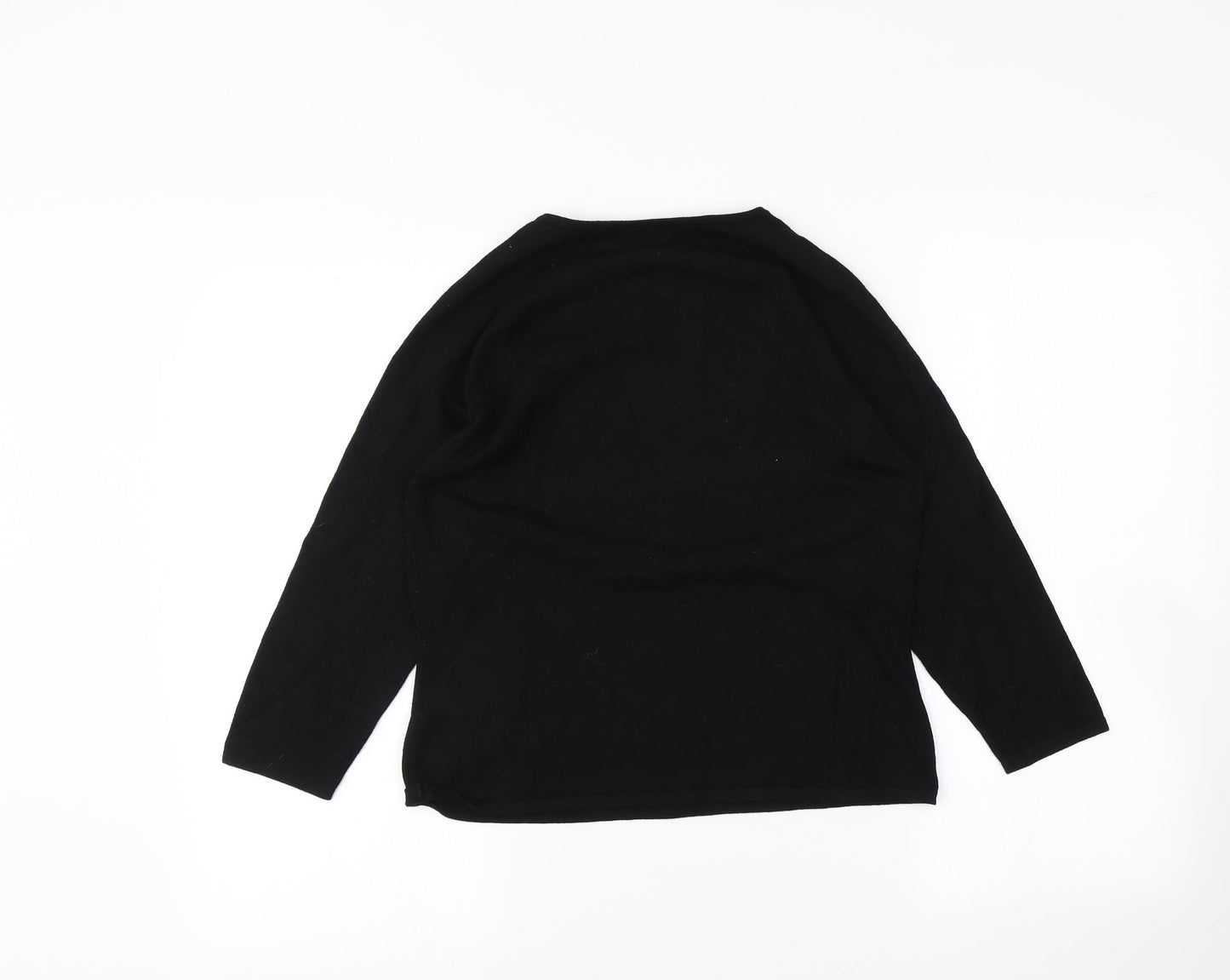 Womens UK Size 14 Marks and Spencer Black Basic T-Shirt