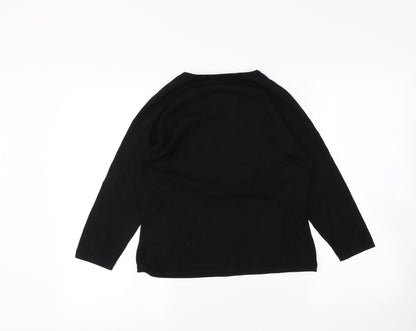 Womens UK Size 14 Marks and Spencer Black Basic T-Shirt
