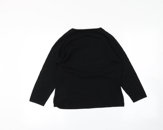 Womens UK Size 14 Marks and Spencer Black Basic T-Shirt