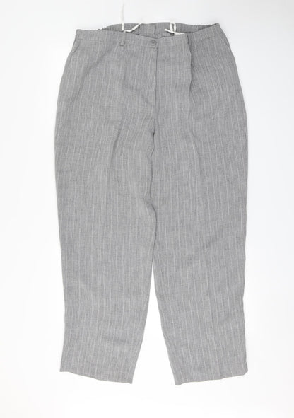 Womens UK Size 22 Preworn Regular Fit  Grey Trousers