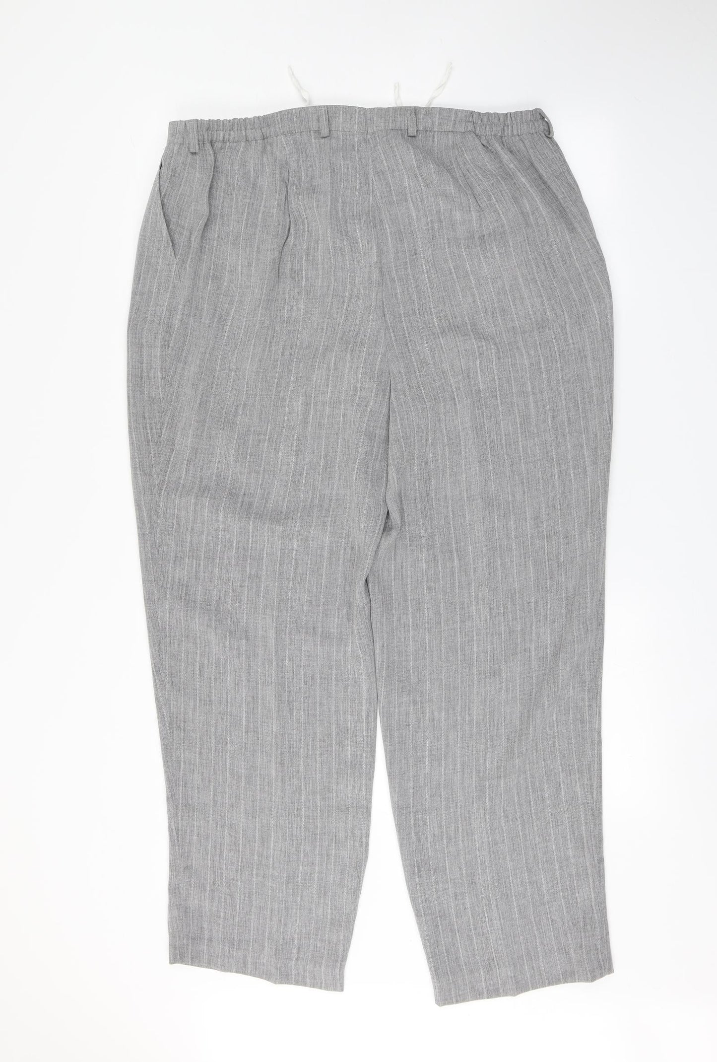 Womens UK Size 22 Preworn Regular Fit  Grey Trousers