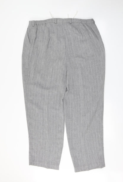 Womens UK Size 22 Preworn Regular Fit  Grey Trousers