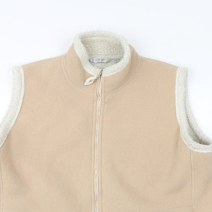 Womens UK Size L EWM Beige Full Zip Jumper