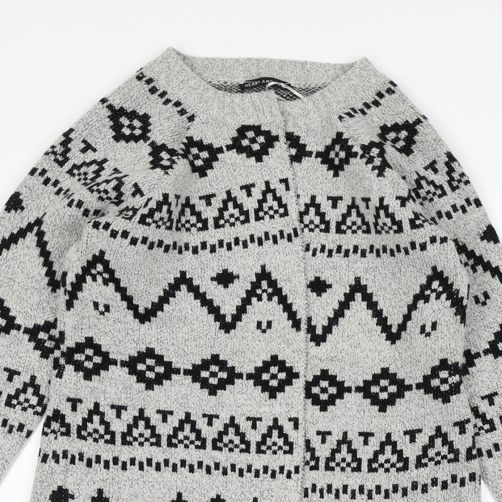 heart and soul Womens Grey   Cardigan Jumper Size 12