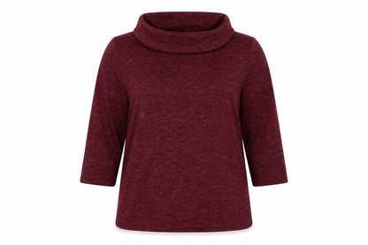 Womens UK Size 16 Mia Moda Red Basic T-Shirt
