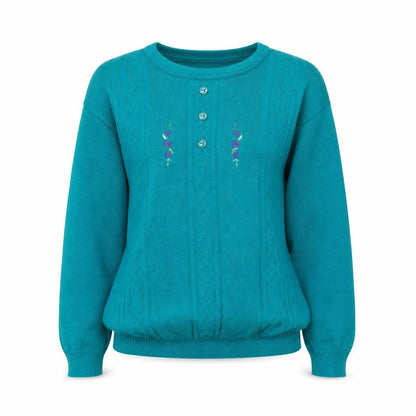 Womens UK Size L Merry Gold Green Pullover Jumper