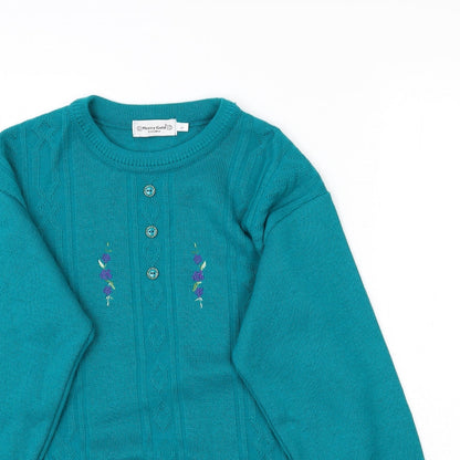 Womens UK Size L Merry Gold Green Pullover Jumper