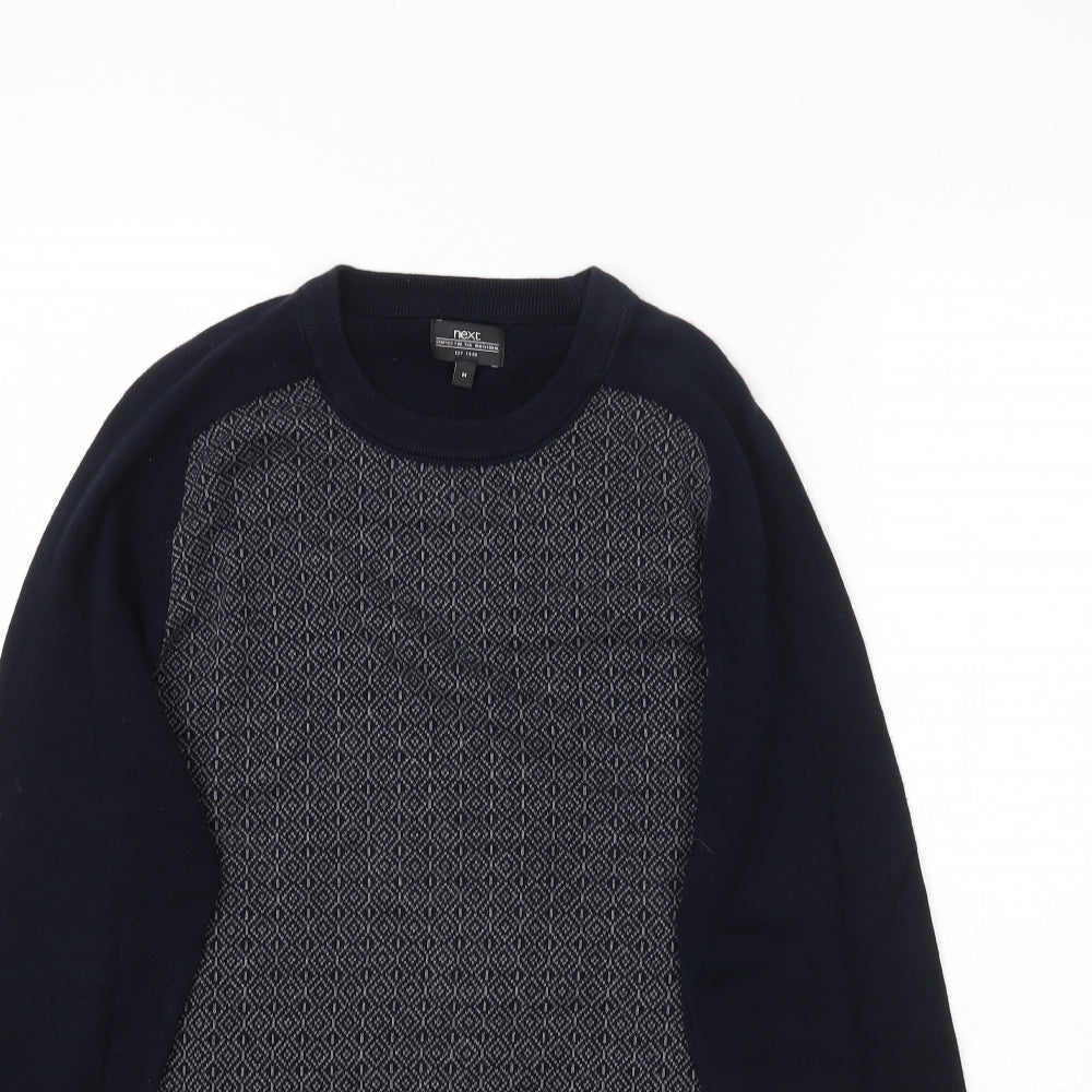 NEXT Mens Blue  Knit Pullover Jumper Size M