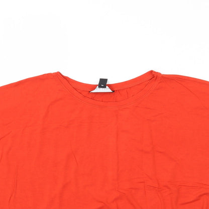 Womens UK Size 8 New Look Orange Basic T-Shirt
