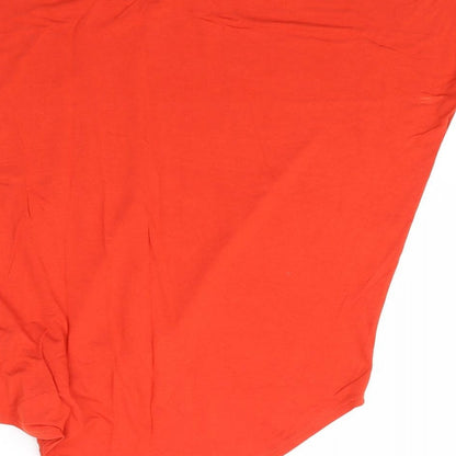 Womens UK Size 8 New Look Orange Basic T-Shirt
