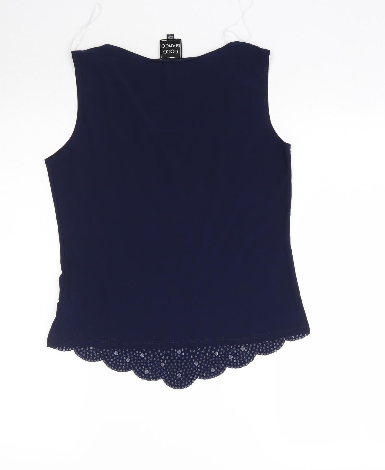 Coco Bianco Womens Blue   Basic Blouse Size S