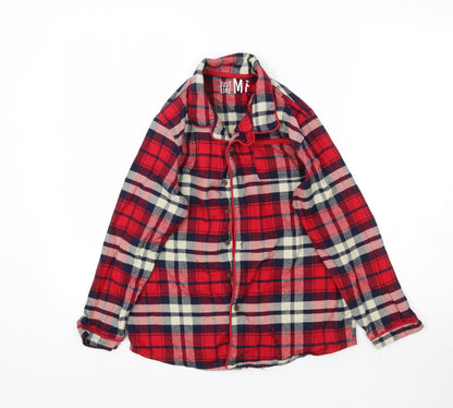 NEXT Girls Red Plaid  Top Pyjama Top Size 10-11 Years