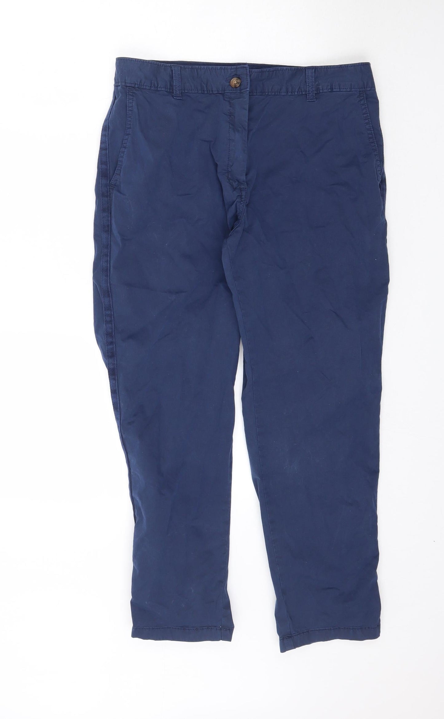 Womens UK Size 12 Marks and Spencer Regular Fit  Blue Trousers