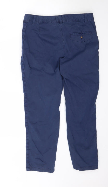 Womens UK Size 12 Marks and Spencer Regular Fit  Blue Trousers