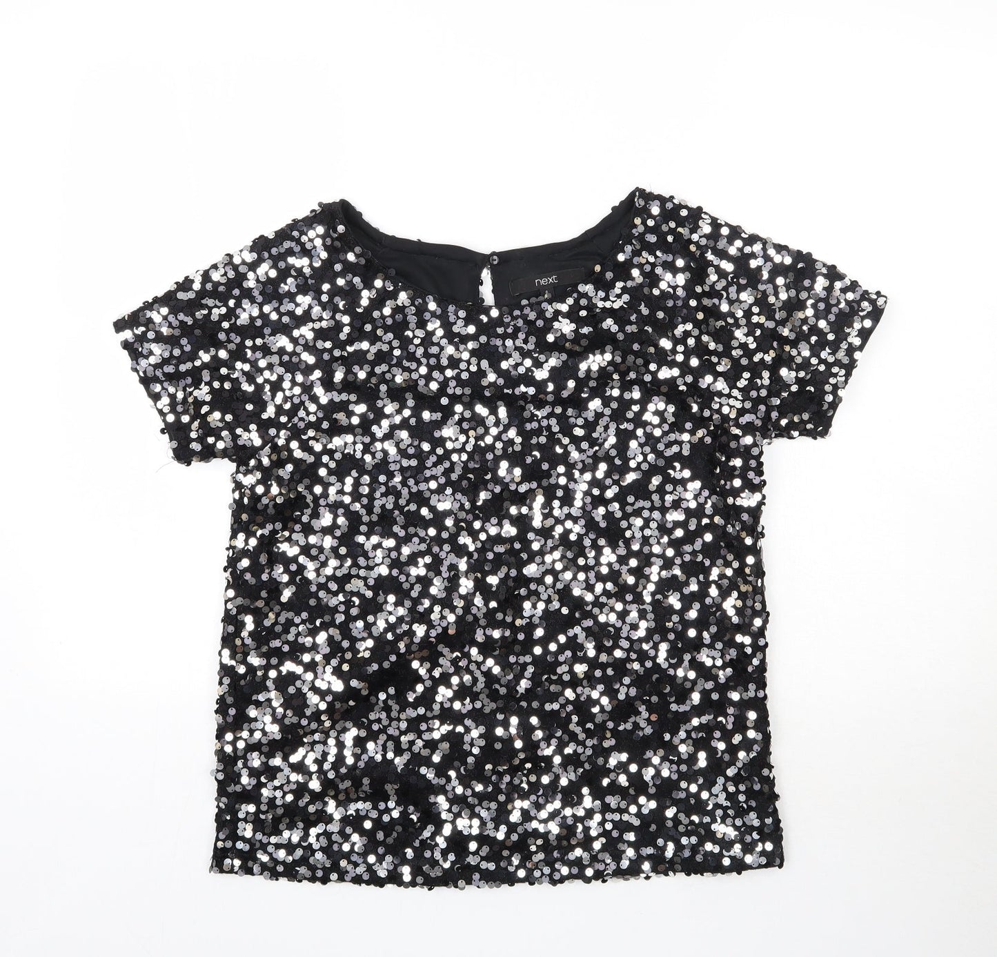Womens UK Size 6 NEXT Black Basic Blouse