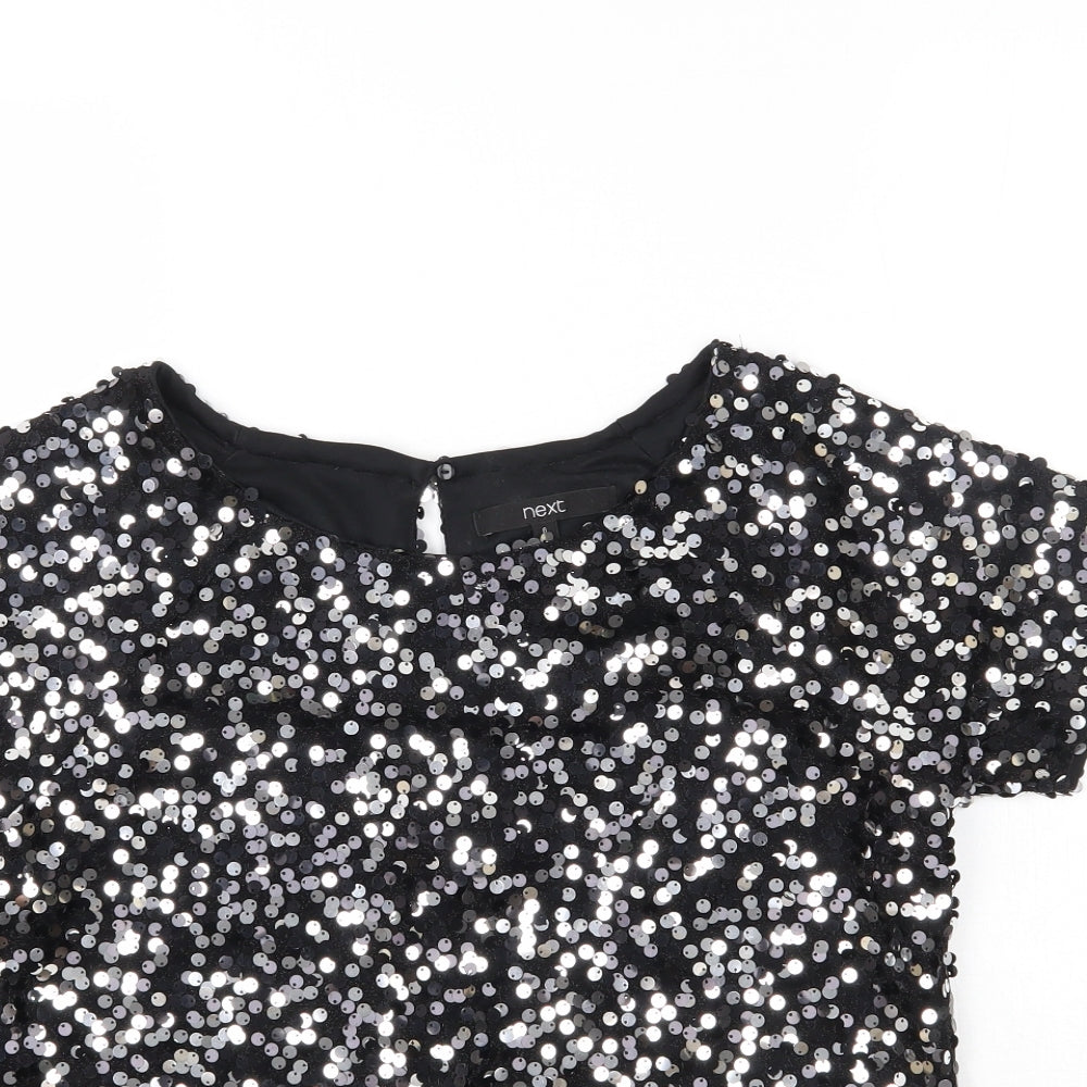 Womens UK Size 6 NEXT Black Basic Blouse