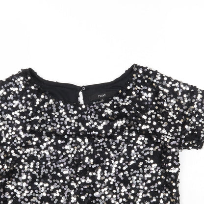 Womens UK Size 6 NEXT Black Basic Blouse