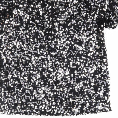 Womens UK Size 6 NEXT Black Basic Blouse